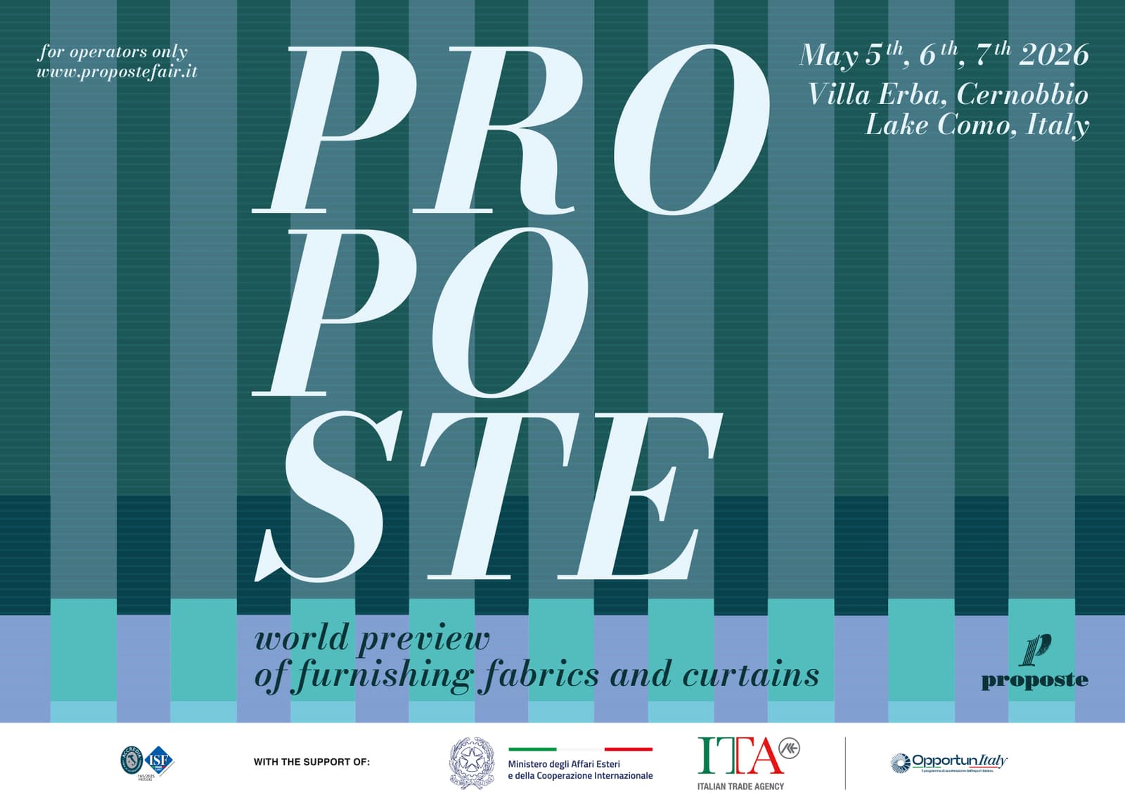 5-7 MAI : PROPOSTE FAIR, DÉDIÉE AU TEXTILE D’AMEUBLEMENT - Image 1